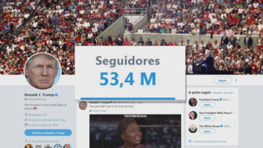 Donald Trump, el número uno en Twitter con más de 53 millones de seguidores