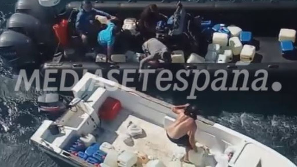 La detención de un narco en la playa de Manilva, desde el helicóptero de la policía