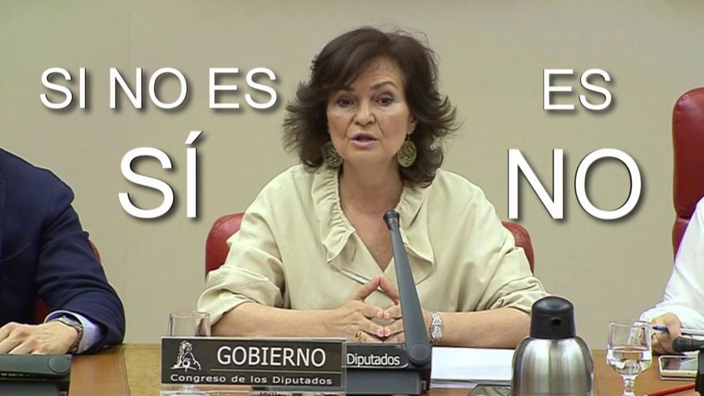 Carmen Calvo, ministra de Igualdad: “Si una mujer no dice 'Sí' expresamente, todo lo demás es 'No”