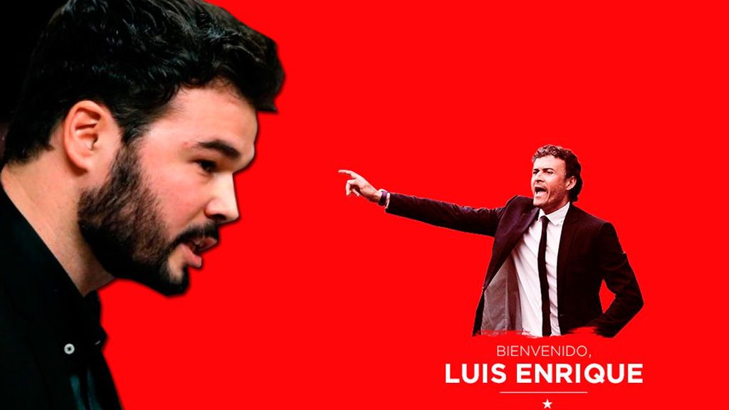 Gabriel Rufián analiza las palabras de Luis Enrique en 'Cuatro': "No puede parecer un Clemente"