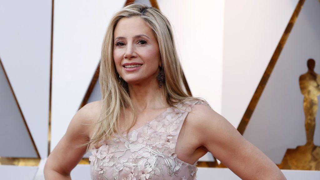 La actriz Mira Sorvino, en los Premios Óscar de 2018.