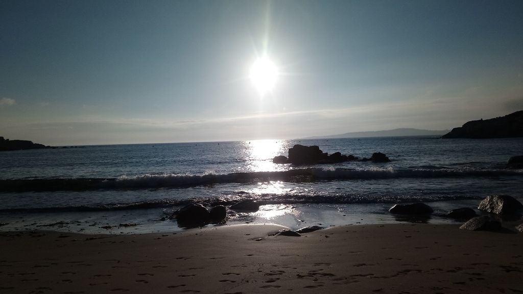 Esther Gómez Monjas en la playa de la Lanzada, Pontevedra