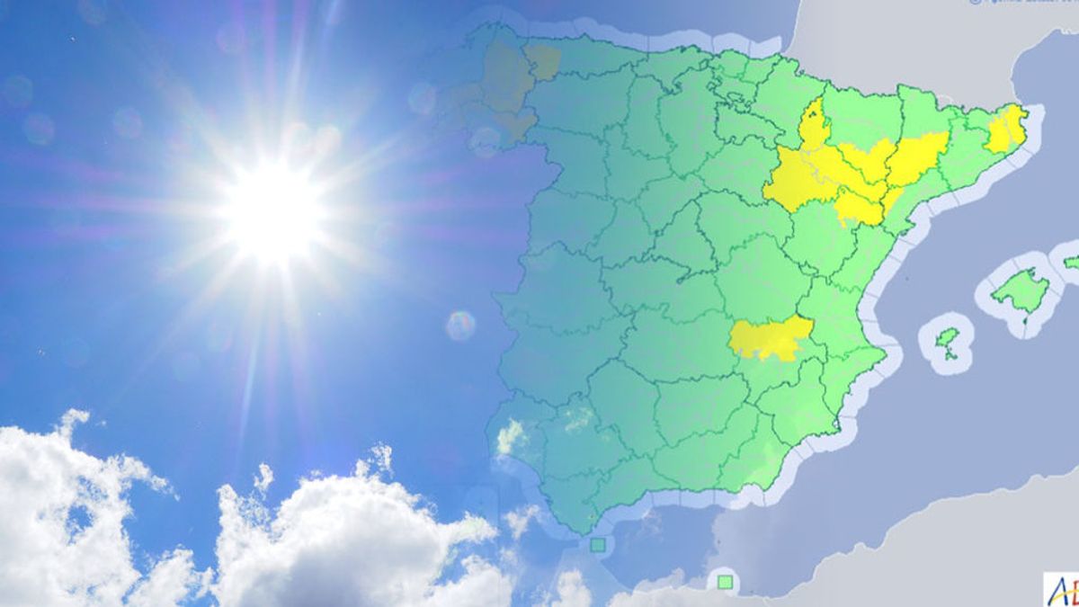 El intenso calor durante el fin de semana pondrá casi una decena de provincias en aviso amarillo