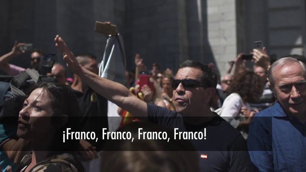 Protestas en el Valle de los Caídos por la exhumación de los restos de Franco