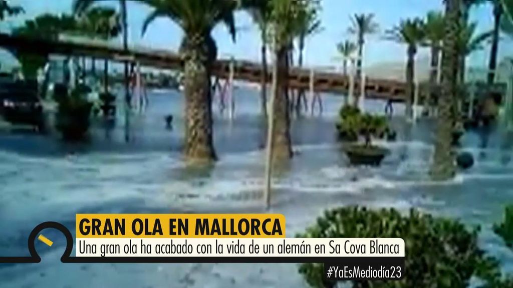 ¡Impactantes imágenes! Una gran ola en Mallorca se cobra la vida de un hombre