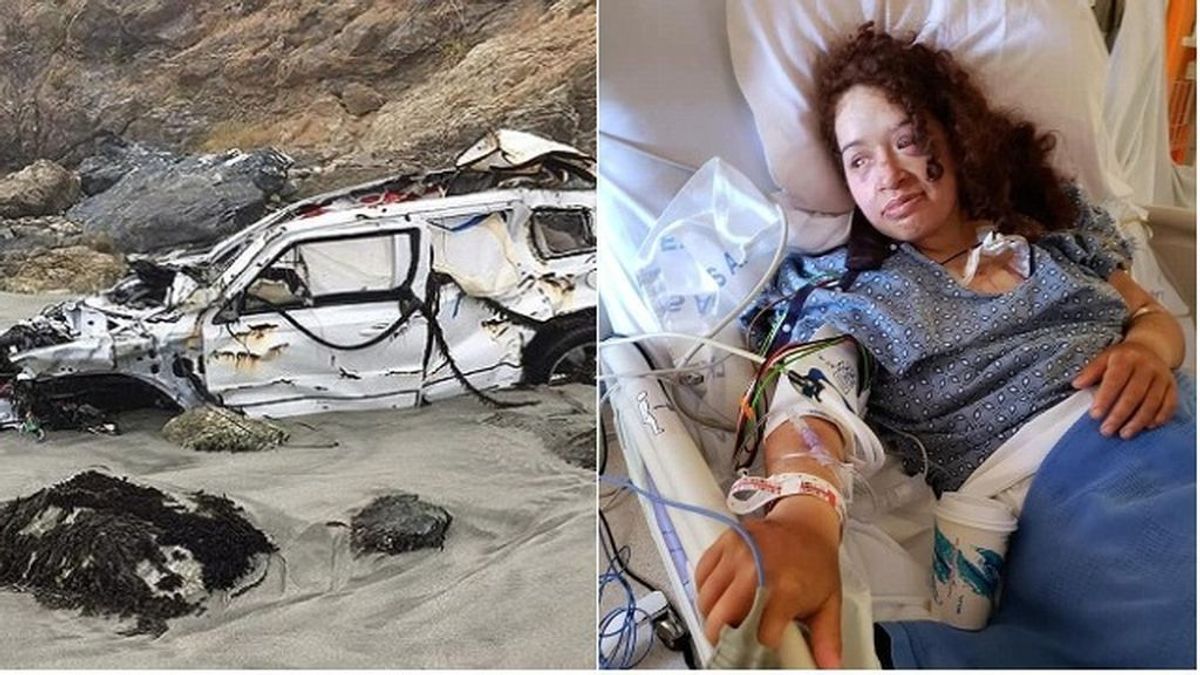 Rescatan a una joven siete días después de caer por un acantilado en California.