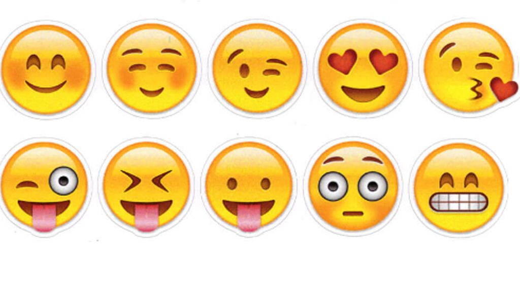 D a Mundial del Emoji las caritas sonrientes con besos y