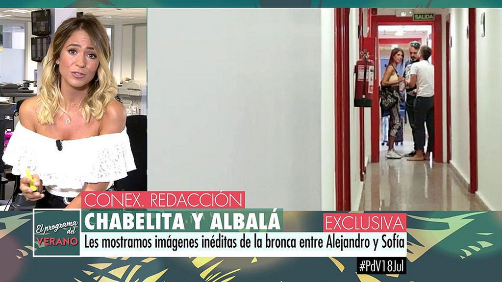 En exclusiva: Las imágenes de la descomunal discusión de Sofía y Alejandro Albalá en los pasillos de Mediaset