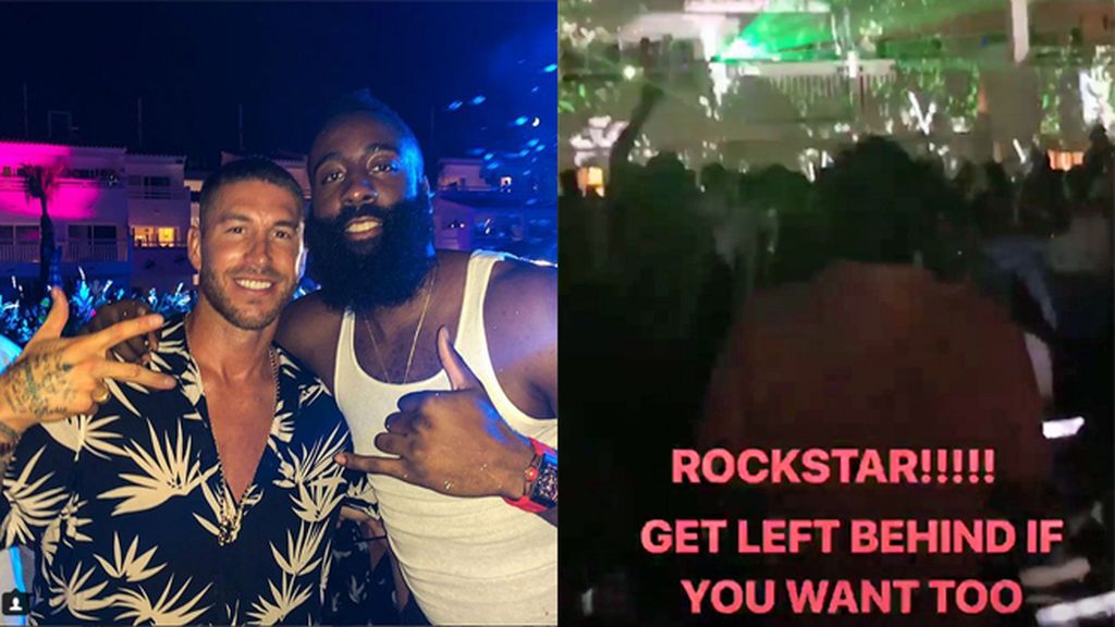 Sergio Ramos se va de fiesta a Ibiza con James Harden tras anunciar su matrimonio con Pilar Rubio