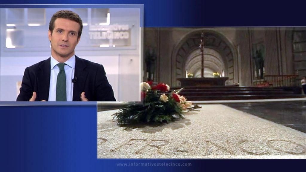 Casado sobre los restos de Franco: “Creo que el país tiene que mirar hacia el futuro, aquí hubo una reconciliación”