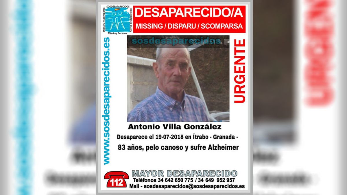 Buscan a un hombre con alzheimer desaparecido en Granada