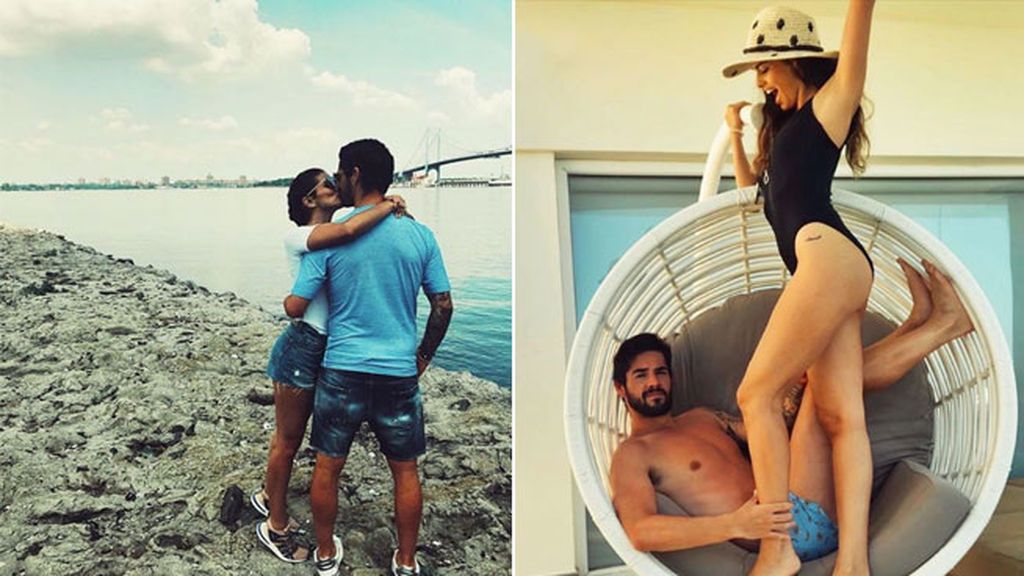 ¡Locura de verano! Sara Sálamo rapa el pelo a Isco durante sus vacaciones en Bahamas