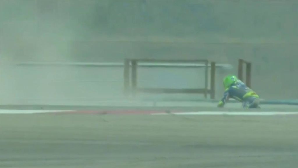La moto de Toni Elías se incendia durante los entrenamientos en Estados Unidos