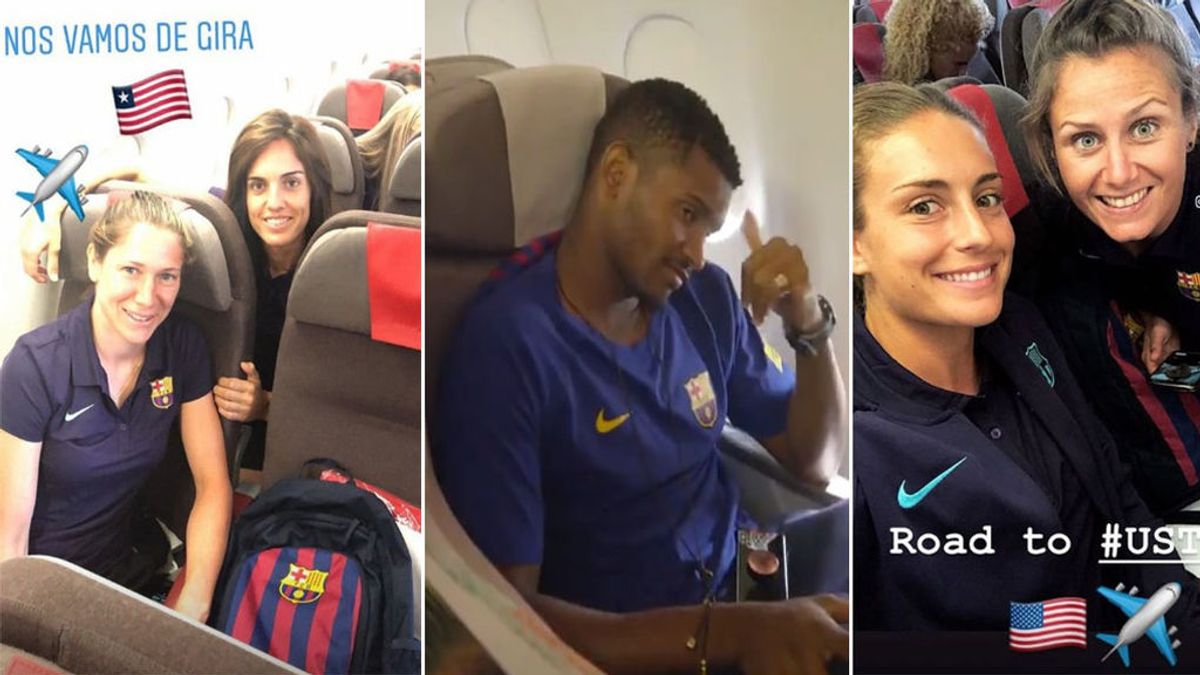 Los jugadores del Barça viajan a la gira por Estados Unidos en 'business' y las féminas lo hacen en clase turista