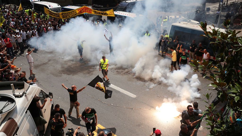 Huelga de taxistas en Barcelona