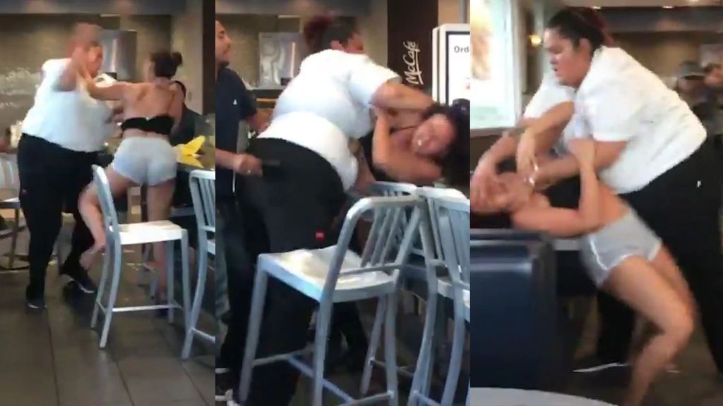 Brutal pelea entre dos mujeres en un local de comida rápida de Las Vegas