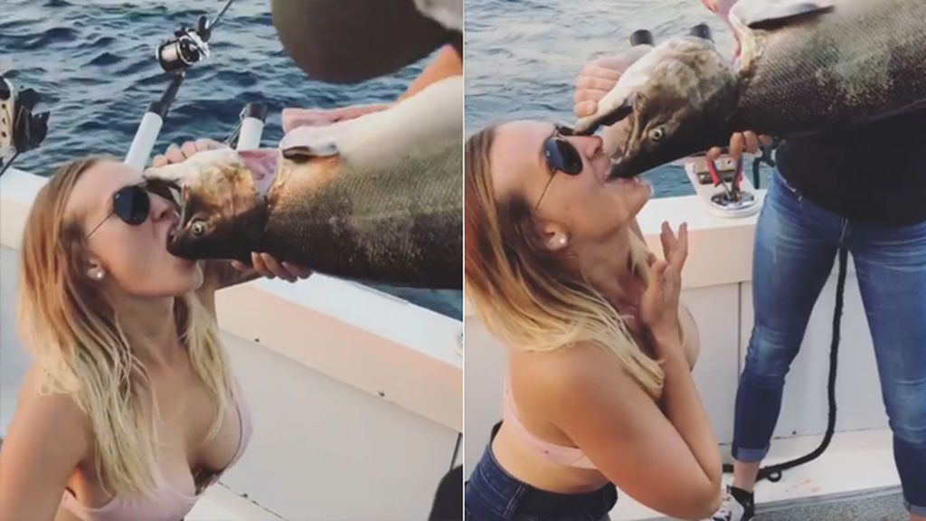 Se hace ‘viral’ en Internet por beber cerveza a través de la boca de un pez muerto