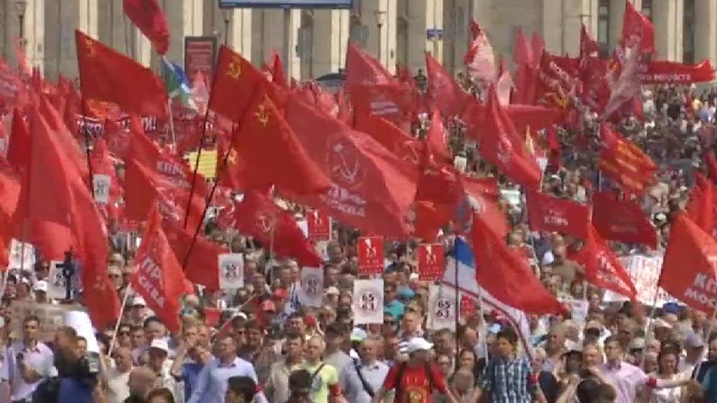 Miles de rusos protestan por el plan de Putin de aumentar la edad de jubilación