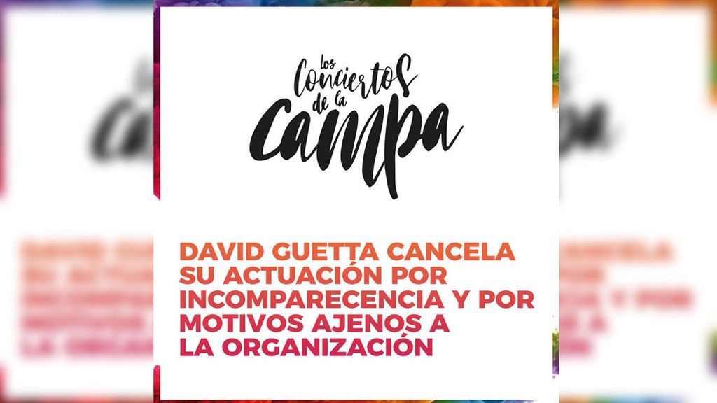 No se comunicó antes la cancelación del concierto de Guetta "por protocolo"