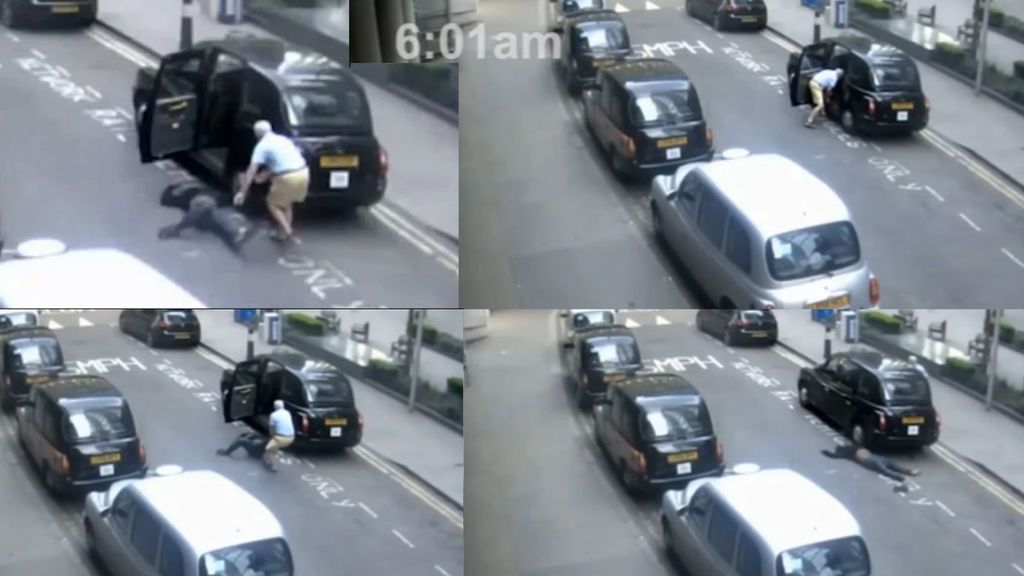 Buscan a un taxista que abandonó en la calle a un pasajero inconsciente en Londres
