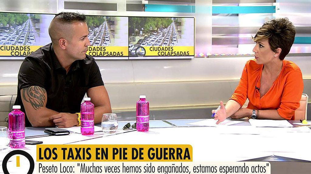 Nacho Castillo, portavoz de la plataforma del taxi Caracol: "Me gustaría pedir disculpas a los ciudadanos porque no tienen la culpa"