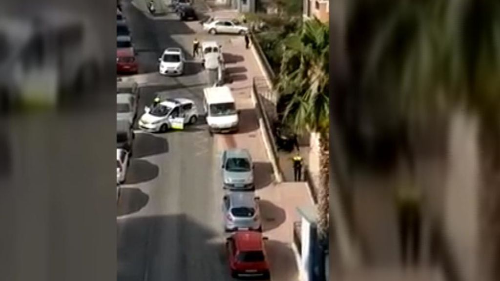Espectacular persecución de un hombre fugado en Málaga