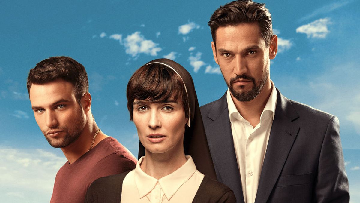 Jesús Castro, Paz Vega y Stany Coppet son Rafa, sor Lucía y Bruno en la serie 'Perdóname, Señor'.