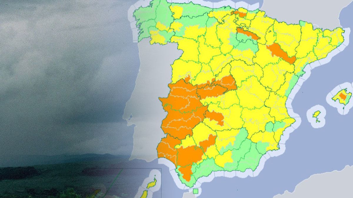 Mientras media España se asa: seis provincias con avisos activados por tormentas y granizo