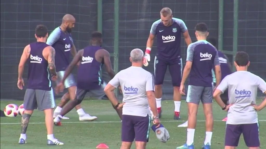 Ya están todos: Valverde ya entrena con todos sus hombres en Barcelona