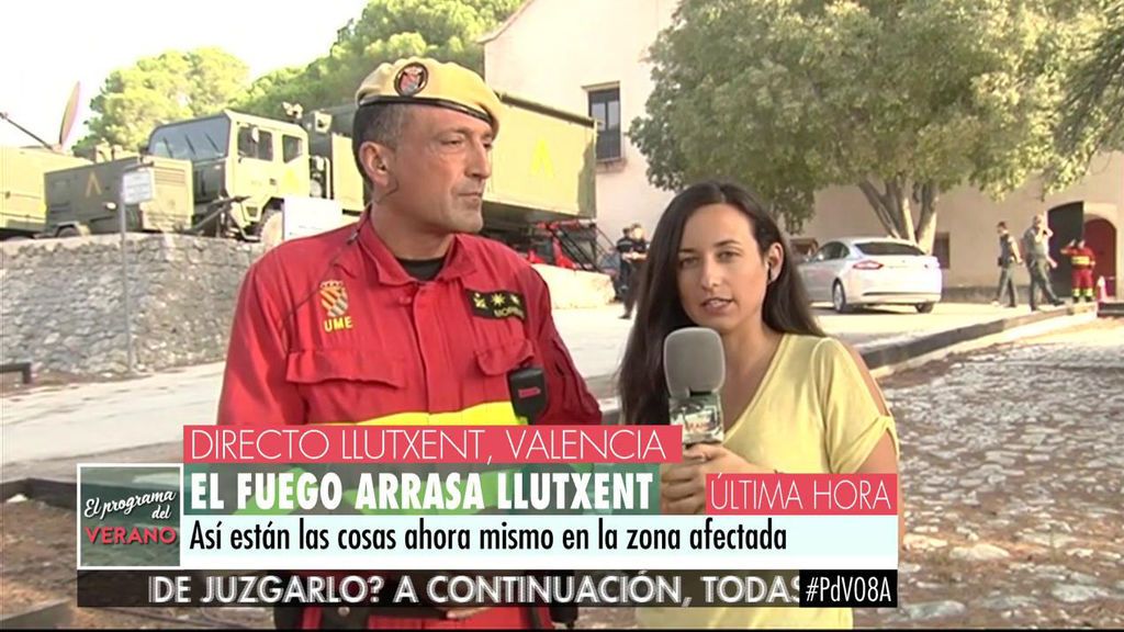 Javier Moreno, Teniente Coronel UME: "El incendio de Valencia sigue muy activo"