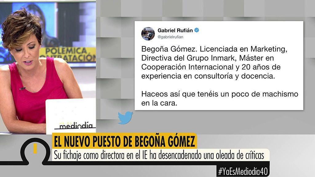 Aluvión de reacciones políticas en Twitter tras el fichaje de Begoña Alonso por el Instituto de Empresa