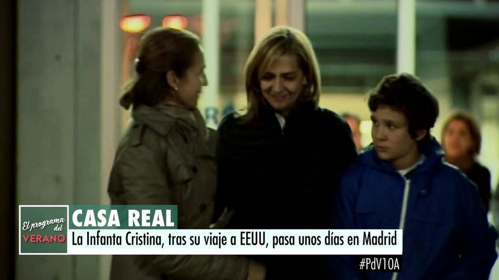 Las imágenes de la Infanta Cristina en Madrid tras la vuelta de sus vacaciones en EEUU