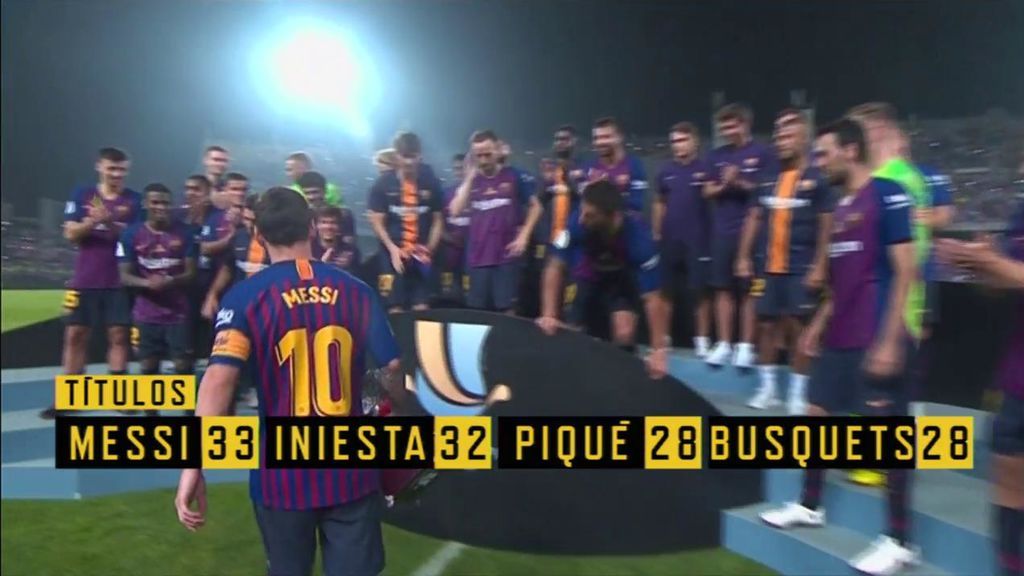 Messi se estrena como capitán levantando la Supercopa