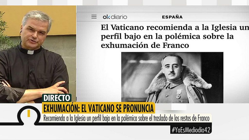 Juan José Hernández, canónigo penitenciario de Covadonga: “La familia no quiere que se saque el cuerpo de Franco y la iglesia respeta ese proceso”