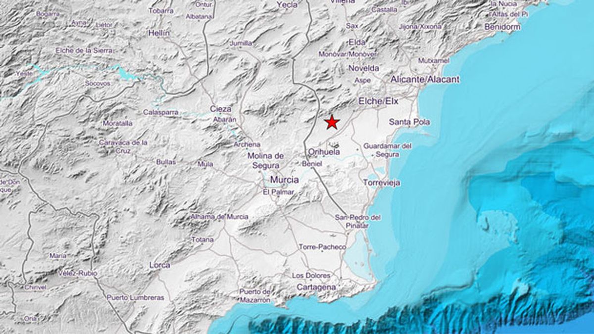Un terremoto de 4,2 con epicentro en Albatera se deja sentir en Alicante y Murcia
