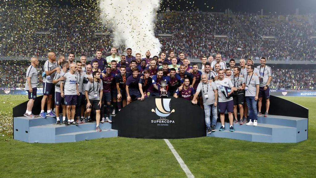El Barça vence al Sevilla (1-2) y se proclama campeón de una histórica Supercopa de España