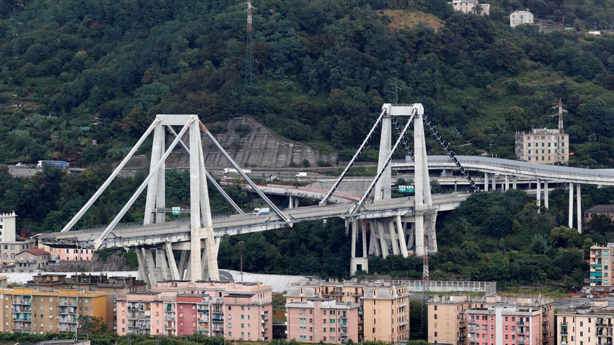 Otra parte del puente de Génova presenta grietas y podría derrumbarse
