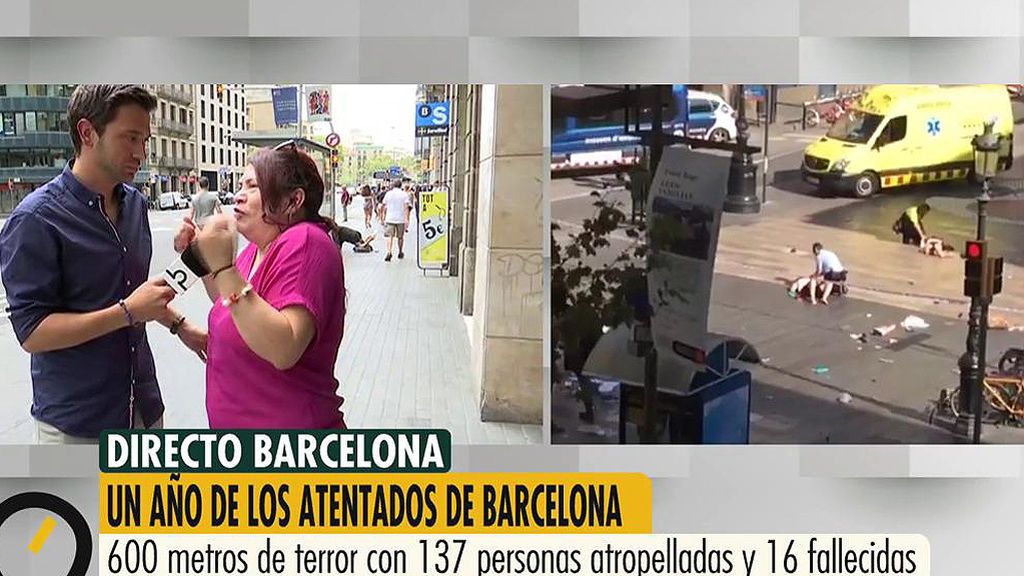 Una testigo del atentado de Barcelona: “Estoy en estado de shock, en pánico”