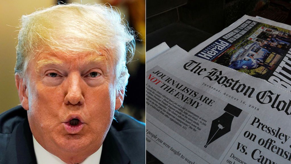 Más de 300 periódicos estadounidenses denuncian los ataques de Trump a la prensa