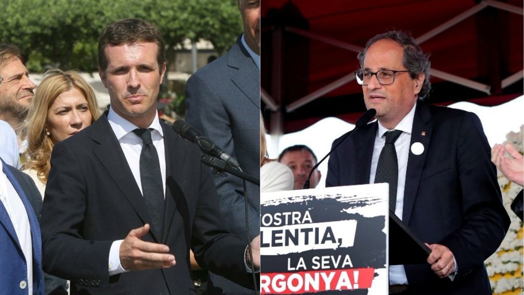 Casado responde a Torra y le exige que deje de "amenazar a las instituciones"
