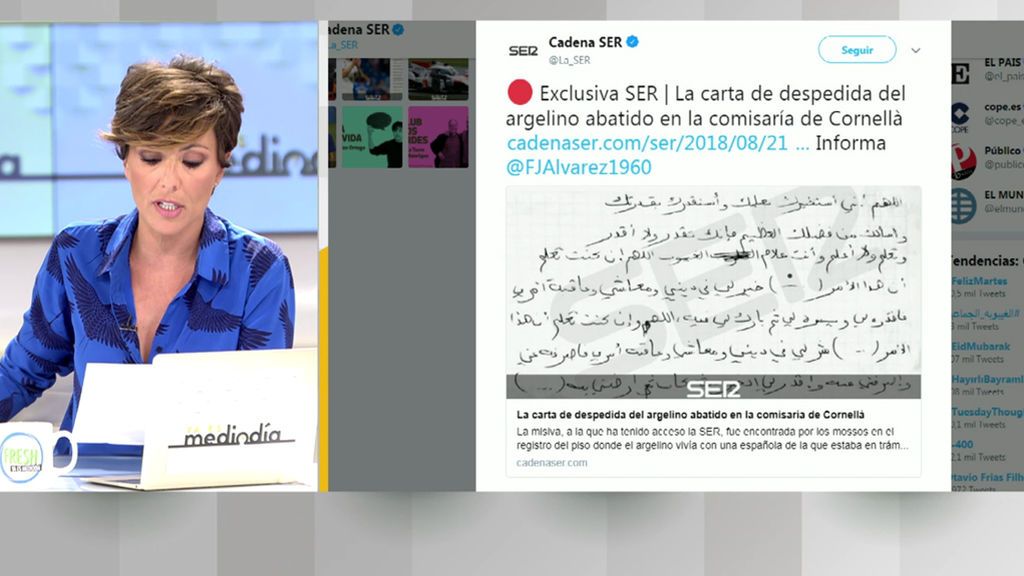 Los Mossos encuentran una carta del terrorista de Cornellá: "Dios, aléjame de esta maldición"