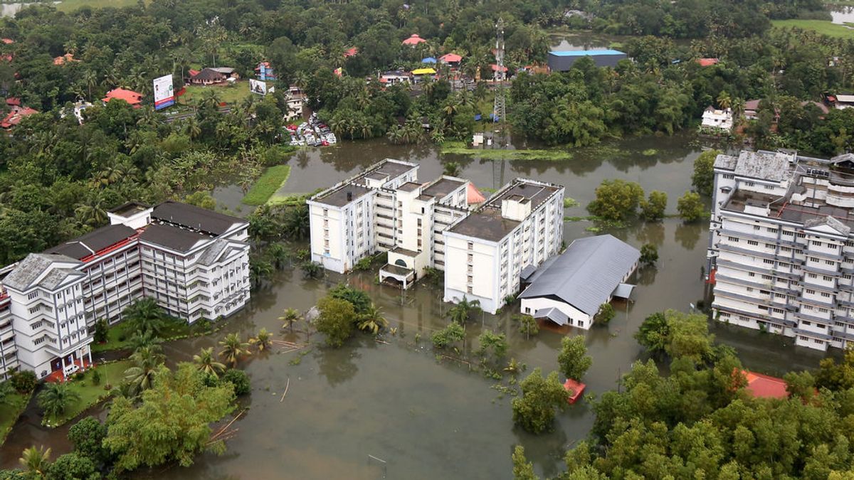 El estado inundado de Kerala (India)