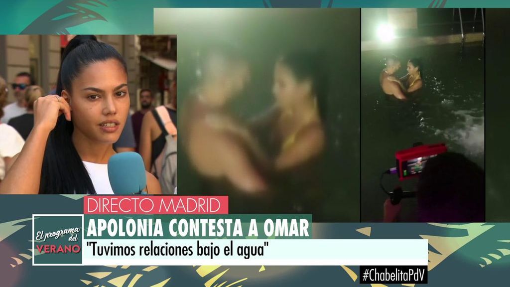 Apolonia Lapiedra: "Omar Montes y yo tuvimos relaciones bajo el agua durante la grabación de un videoclip suyo"