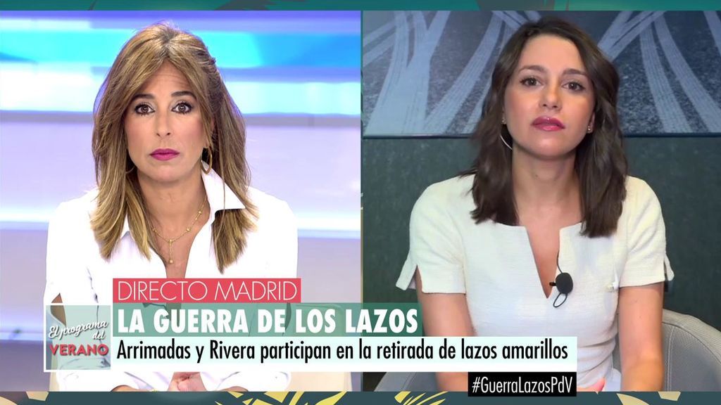 Inés Arrimadas: "Ojalá no tengamos que volver a retirar lazos"