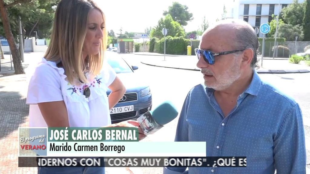 José Carlos Bernal, marido de Carmen Borrego, sobre su operación: "Todo va bien y ella está muy contenta"