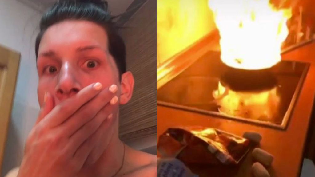Oto Vans incendia la cocina y lo retransmite por Instagram antes de apagar el fuego
