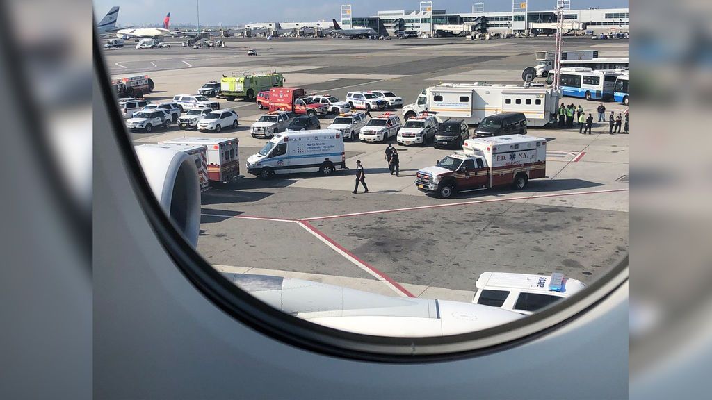 Trasladan a un hospital de Nueva York a 11 pasajeros enfermos de un avión de Emirates
