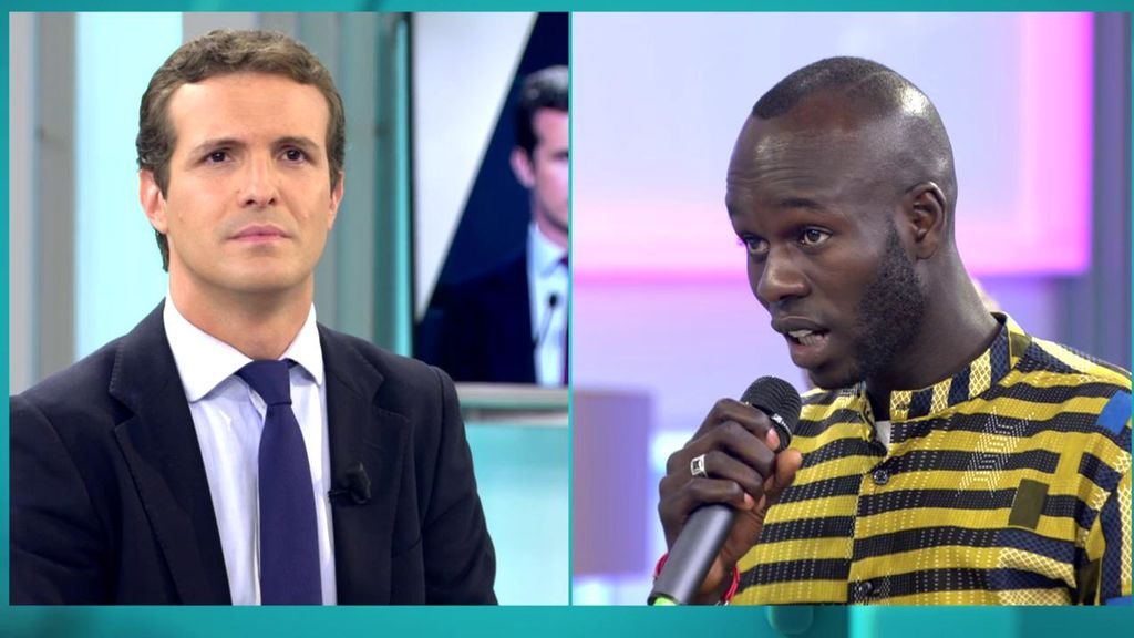 La pregunta de un inmigrante senegalés a Pablo Casado: ¿Cree que da más votos estar en contra de la inmigración?