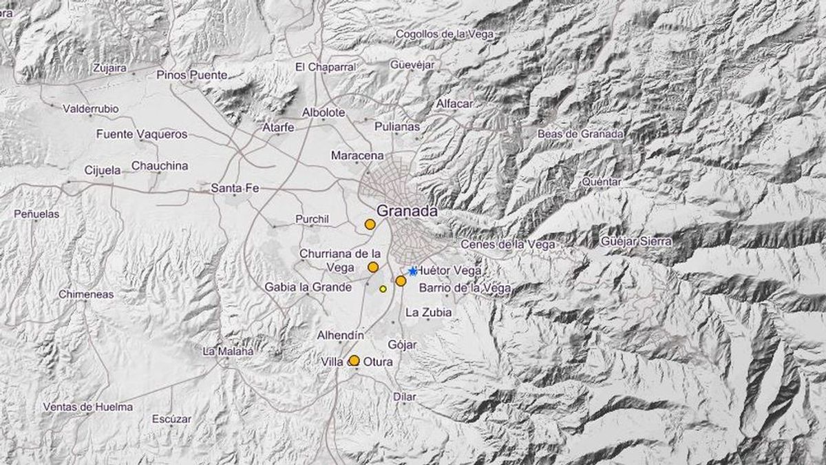 Se registran tres terremotos en menos de una hora y media en Granada Se registran tres terremotos en menos de una hora y media en Granada