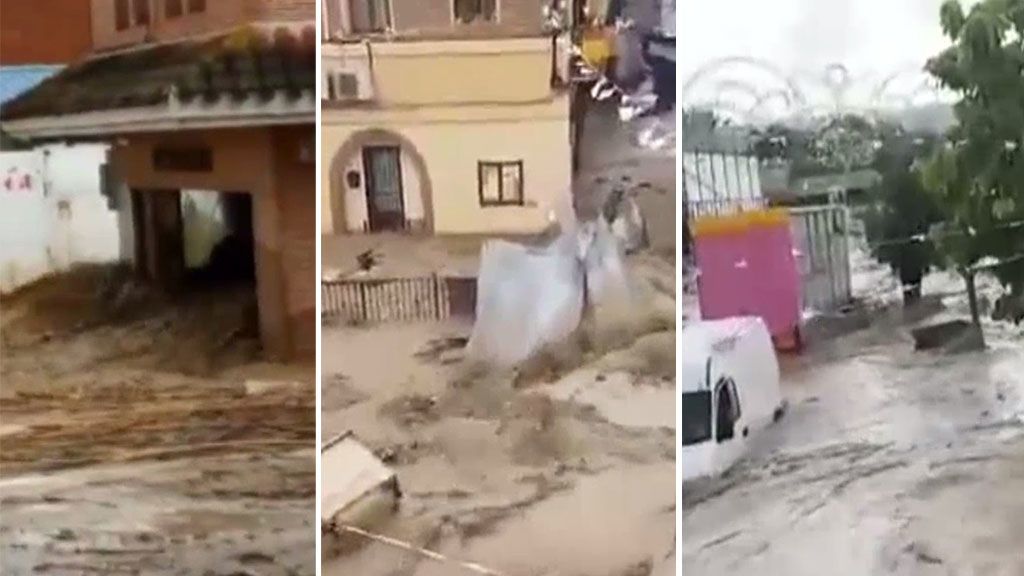 Treinta litros en 15 minutos: impresionantes imagenes  de la riada que ha destrozado Cebolla, en Toledo.
